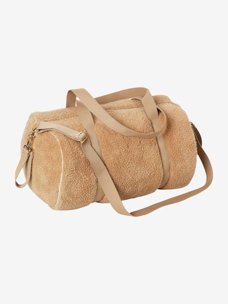 Changing Bag, Baby Roll in Plush Fabric BEIGE LIGHT SOLID 
