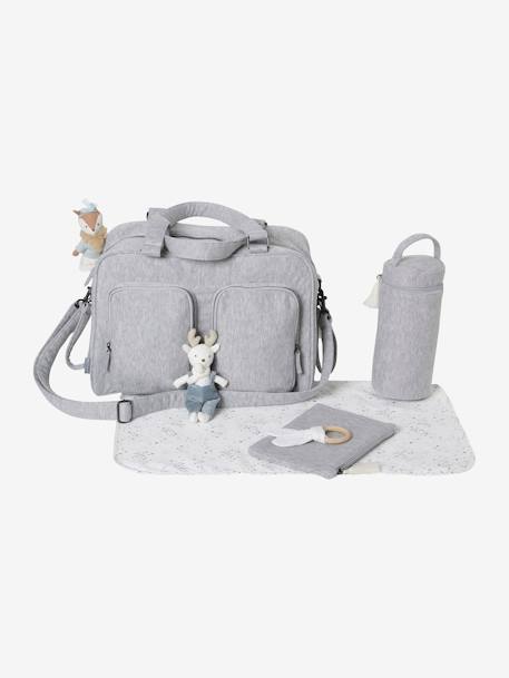 Family Changing Bag with Multiple Pockets Grey 