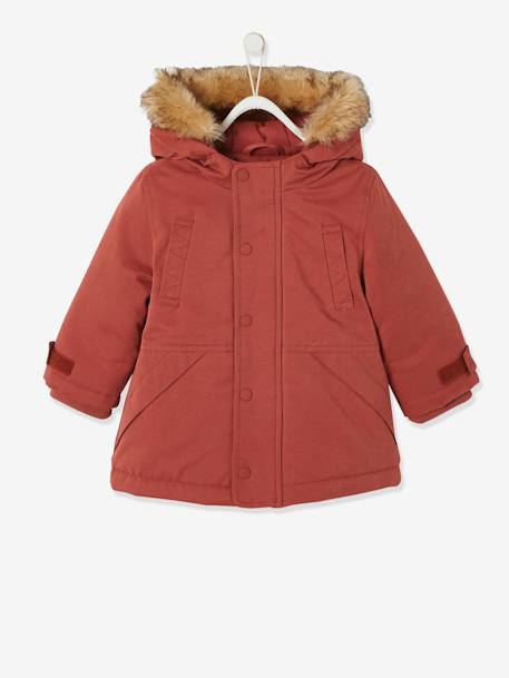 Hooded Parka for Baby Girls Red 