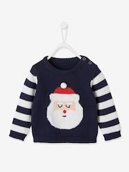 Baby-Jumpers, Cardigans & Sweaters-Father Christmas Knit Jumper for Babies