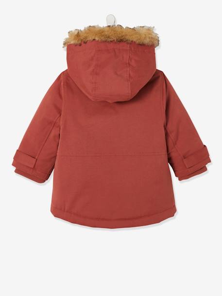 Hooded Parka for Baby Girls Red 