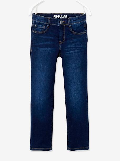 Straight morphological jean size Large for boys Dark Blue+Denim Blue 