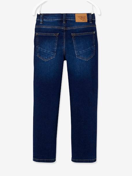 MEDIUM Hip, MorphologiK Straight Leg Waterless Jeans, for Boys Dark Blue+Denim Blue 