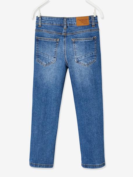 Straight morphological jean size Large for boys Dark Blue+Denim Blue 