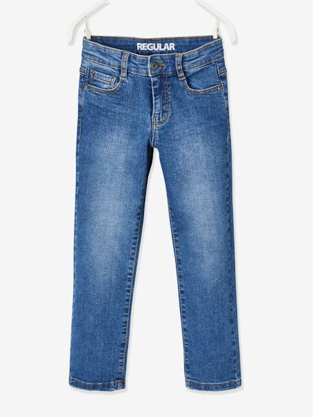 Straight morphological jean size Large for boys Dark Blue+Denim Blue 