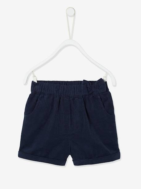Velour Shorts for Babies Dark Blue 