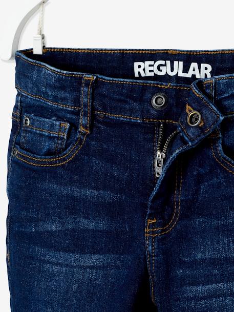 Jeans straight morphological medium for boys Dark Blue+Denim Blue 