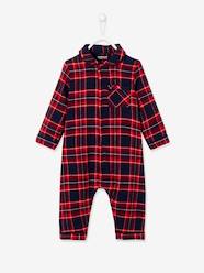 Baby-Pyjamas-Chequered Flannel Sleepsuit for Babies