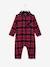 Chequered Flannel Sleepsuit for Babies Red Checks 