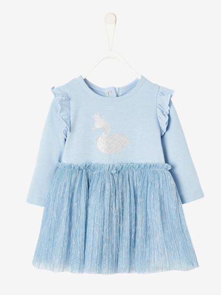 2-in-1 Dress for Babies Blue+Pink 