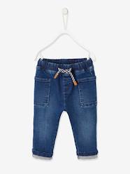 Denim Trousers with Elasticated Waistband for Babies