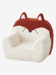 Bedroom Furniture & Storage-Armchair in Foam & Faux Fur, Fox