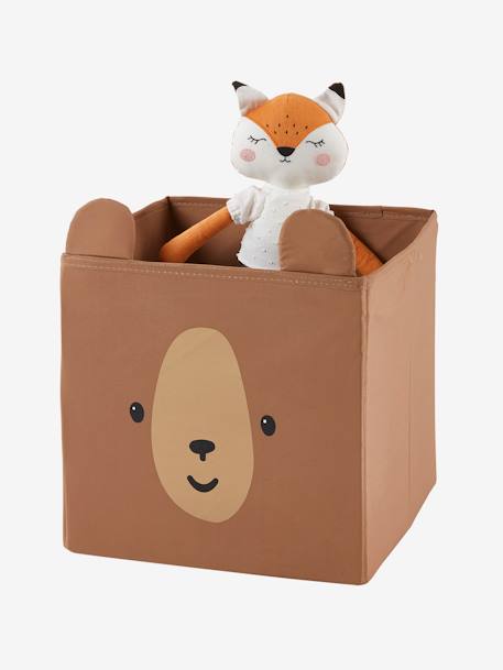 Pack of 3 Storage Boxes, Green Forest Brown 