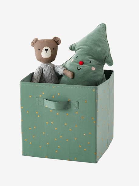 Pack of 3 Storage Boxes, Green Forest Brown 