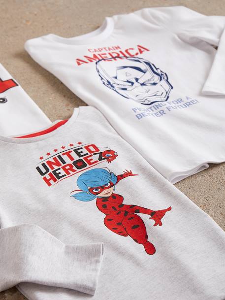 Long Sleeve Top, Miraculous: the Adventures of Ladybug, for Girls Light Grey 