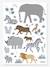 Big Five & Co. Jungle Animals, Sticker Sheet by LILIPINSO GREY DARK SOLID WITH DESIGN 