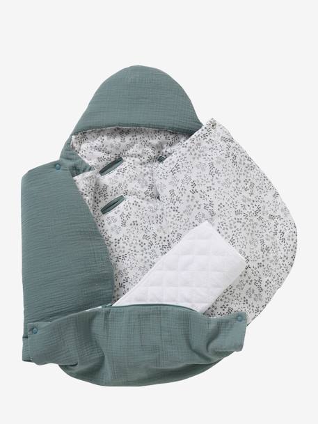 Transformable Baby Nest in Cotton Gauze cappuccino+ecru+printed beige+Sage+terracotta 