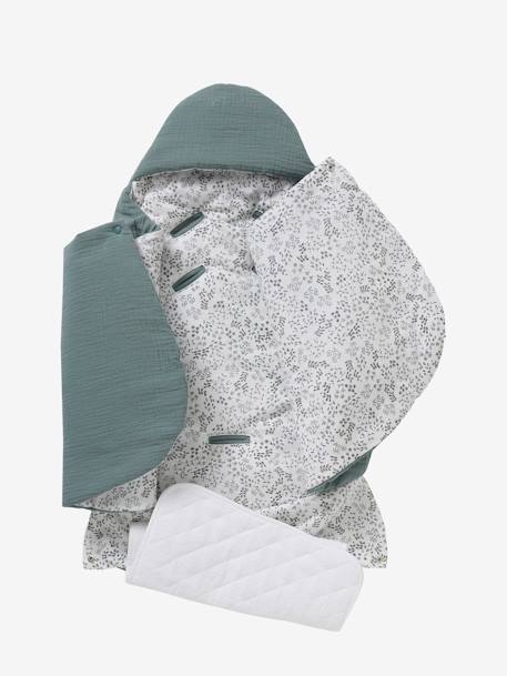 Transformable Baby Nest in Cotton Gauze Sage 