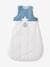 Sleeveless Baby Sleep Bag in Cotton Gauze, Pegasus Blue 