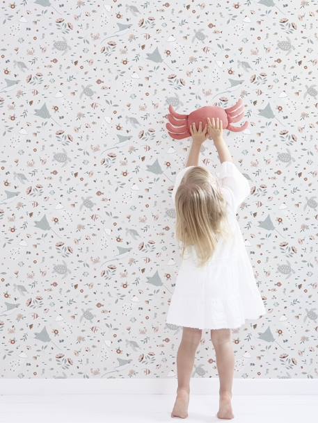 Non-Woven Wallpaper, Dreamy Sealife by LILIPINSO BLUE LIGHT SOLID WITH DESIGN 