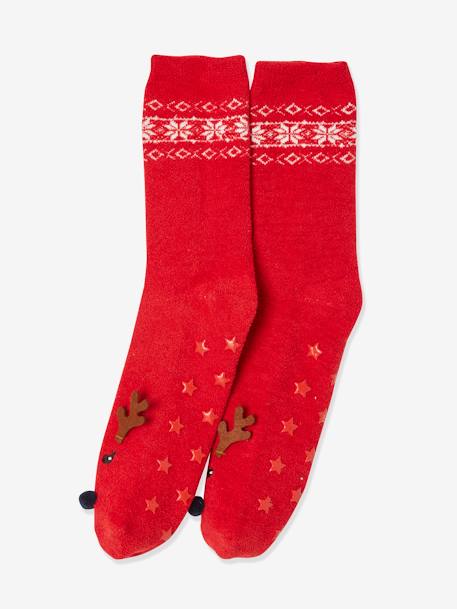 Pack of Christmas Socks for Girls + Adults RED DARK ALL OVER PRINTED 