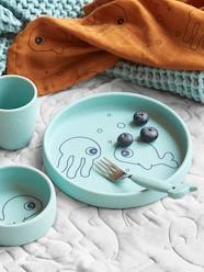 Nursery-Mealtime-Bowls & Plates-3-Piece Sea Friends Dinner Set in Silicone, DONE BY DEER