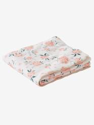 Bedding-Bedding & Decor-Baby Bedding-Blankets & Bedspreads-Jersey Knit/Cotton Gauze Throw for Baby, EAU DE ROSE Theme