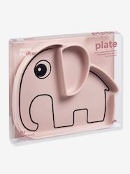 Nursery-Mealtime-Bowls & Plates-Elphee Stick&Stay Plate in Silicone, DONE BY DEER