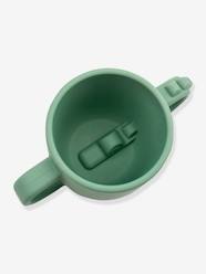 Nursery-Mealtime-Bowls & Plates-Croco Peekaboo 2-Handle Cup in Silicone, DONE BY DEER