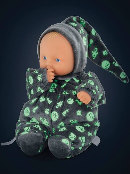 Babipouce Glow-in-the-Dark Soft Baby Doll by COROLLE Dark Grey 