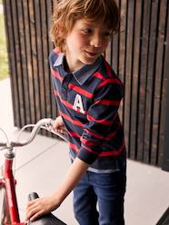 Striped 2-in-1 Effect Polo Shirt, for Boys