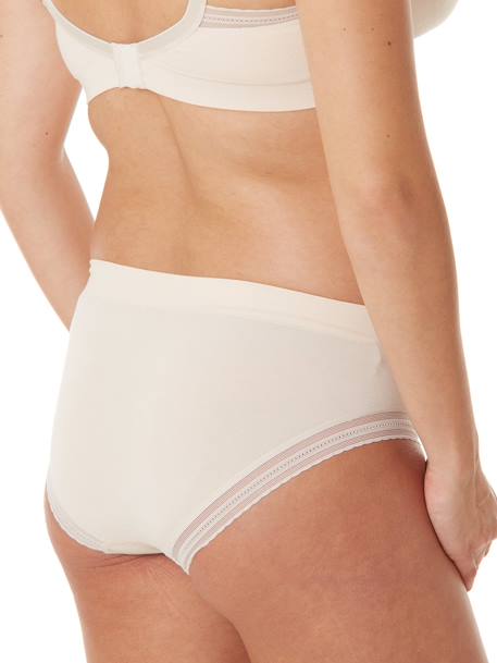 Seamless Low Waist Shorts, Milk by CACHE COEUR Black+PINK LIGHT SOLID 