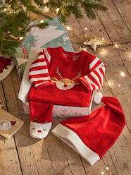 Baby-Pyjamas-Christmas Gift Set for Babies: Velour Sleepsuit + Beanie