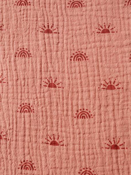 Summer Special Baby Sleep Bag in Organic Cotton* Gauze PINK MEDIUM SOLID WITH DESIG 