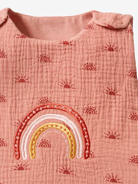 Summer Special Baby Sleep Bag in Organic Cotton* Gauze PINK MEDIUM SOLID WITH DESIG 