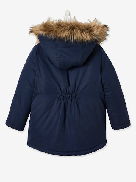 3-in-1 Hooded Parka, Jacket with Recycled Polyester Padding, for Girls Dark Blue+Dark Pink 