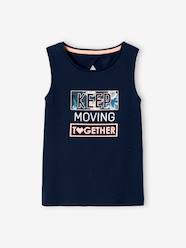 Girls-Tops-T-Shirts-Open Back Sleeveless  Sports Top for Girls