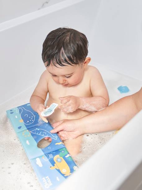Stickers + Bath Book, by BADABULLE BLUE MEDIUM SOLID 