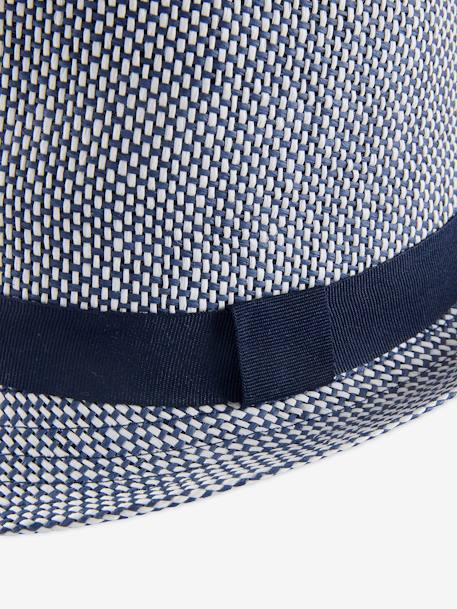 Braided-Effect Panama Hat for Boys BLUE DARK TWO COLOR/MULTICOL 