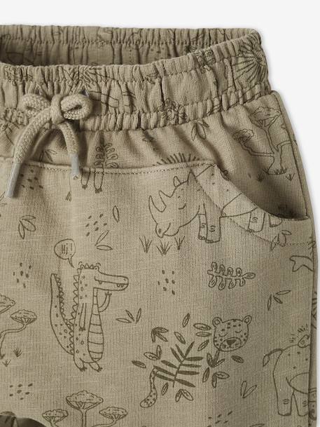 Fleece Trousers for Baby Boys GREEN MEDIUM ALL OVER PRINTED+Light Grey 