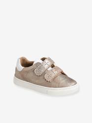Touch-Fastening Leather Trainers for Girls, Designed for Autonomy