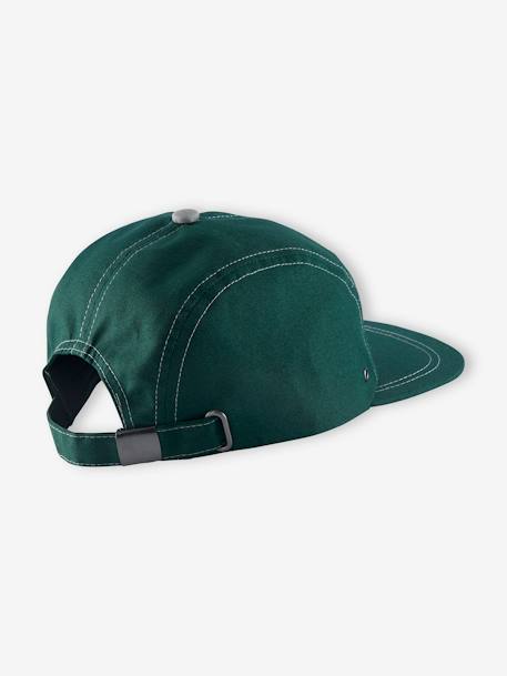 Hut Cap for Boys GREEN DARK SOLID WITH DESIGN 