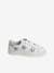Leather Trainers with Laces & Zips for Girls WHITE MEDIUM SOLID WITH DESIGN 