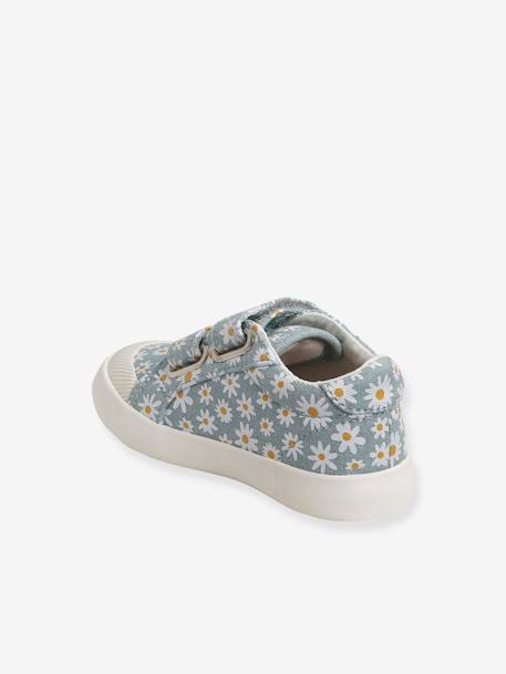 Touch-Fastening Trainers in Canvas for Baby Girls BLUE LIGHT ALL OVER PRINTED+multicoloured+printed pink+printed violet+White 