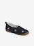 Soft Leather Shoes with Elastic, for Girls BLUE DARK SOLID 