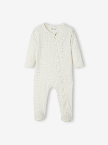 Pack of 3 Sleepsuits in Jersey Knit for Babies WHITE LIGHT TWO COLOR/MULTICOL 