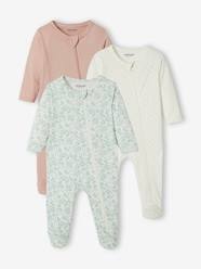 Pack of 3 Sleepsuits in Jersey Knit for Babies