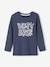 Top with Graphic Message for Boys BLUE MEDIUM SOLID WITH DESIGN 