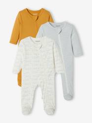 Pack of 3 Sleepsuits in Jersey Knit for Babies
