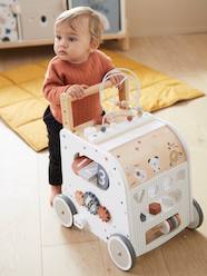 Toys-Push Walker Activity Cube with Brakes in FSC® Wood